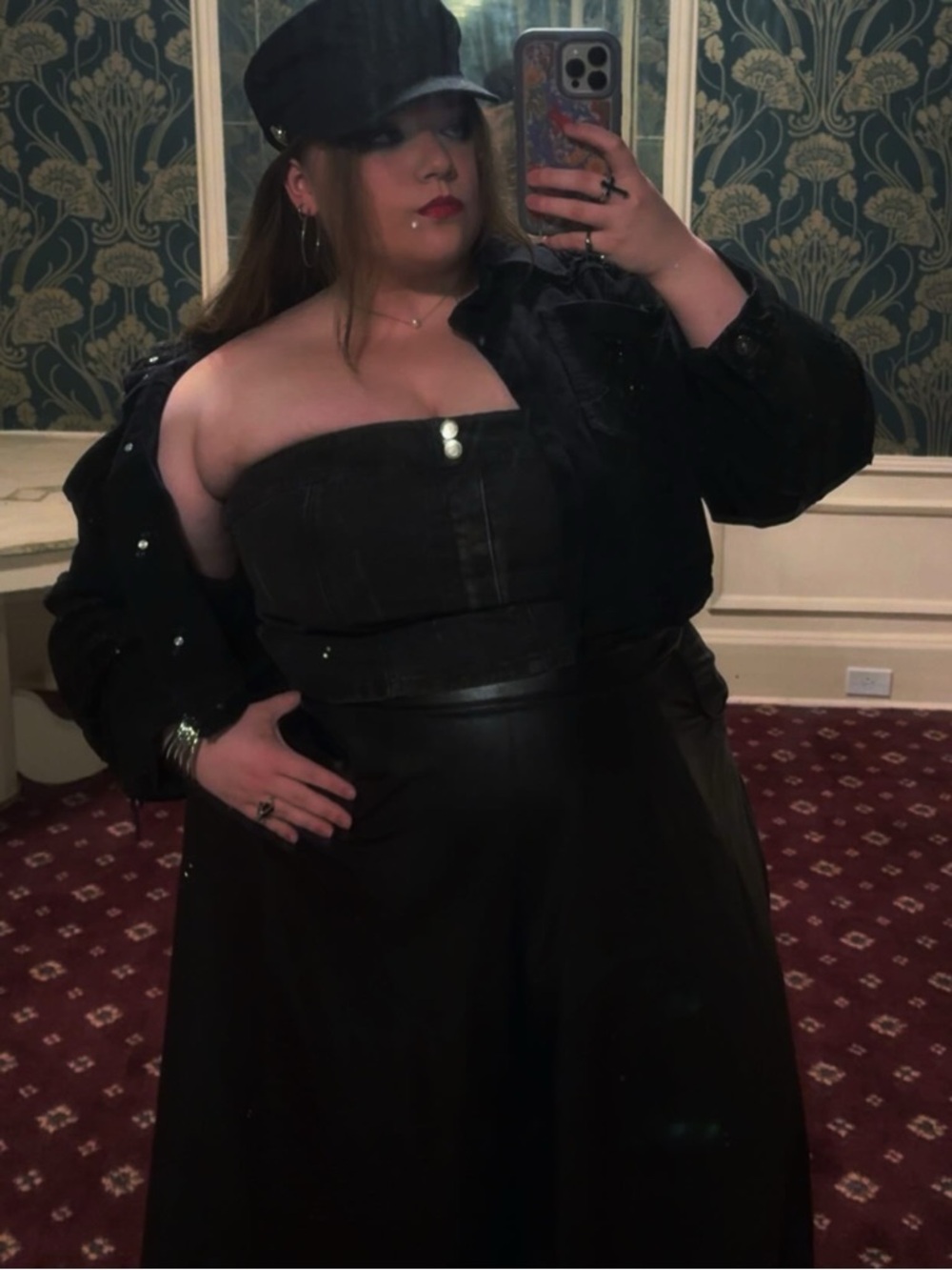 PLTCurve Black Strapless Denim tube top